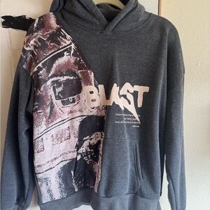 Gray Graphic Hoodie Streetwear style